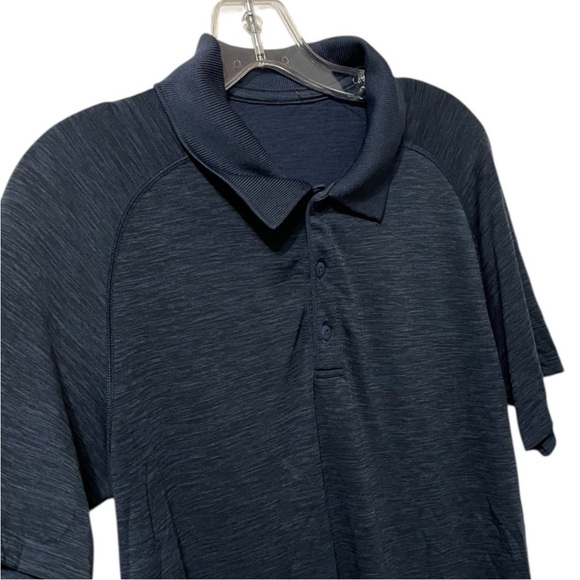 Lululemon vent tech polo shirt men’s size M blue train office travel - Picture 2 of 16